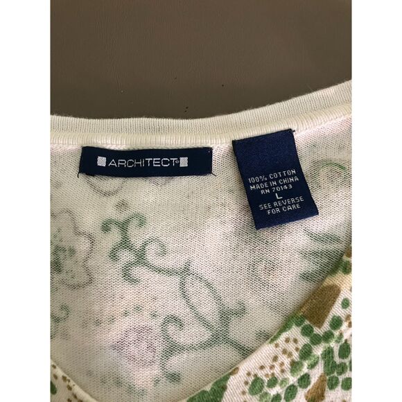 Architect paisley design cropped sleeve grandmacore cardigan sweater - Picture 4 of 8